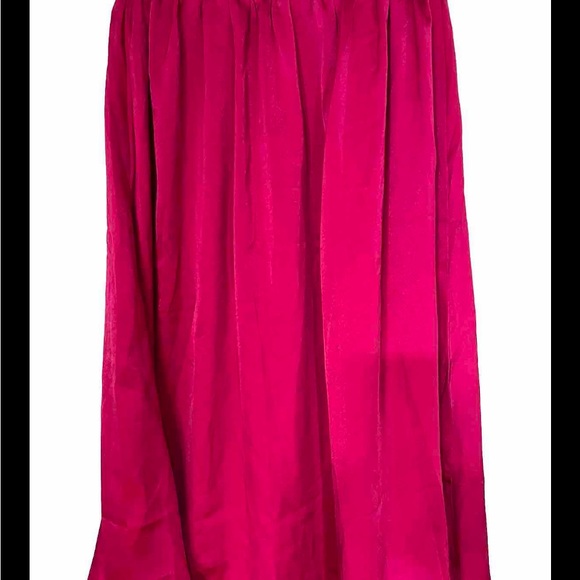 Milk & Honey Women’s size Small Hot Pink Maxi Pleated Skirt Elastic Waist, wais - Picture 6 of 6